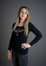 Arrow Angel Lady longshirt Gold M