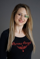 Arrow Angel Red Glitter XL