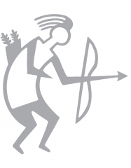 Archery Sticker TB silver outline