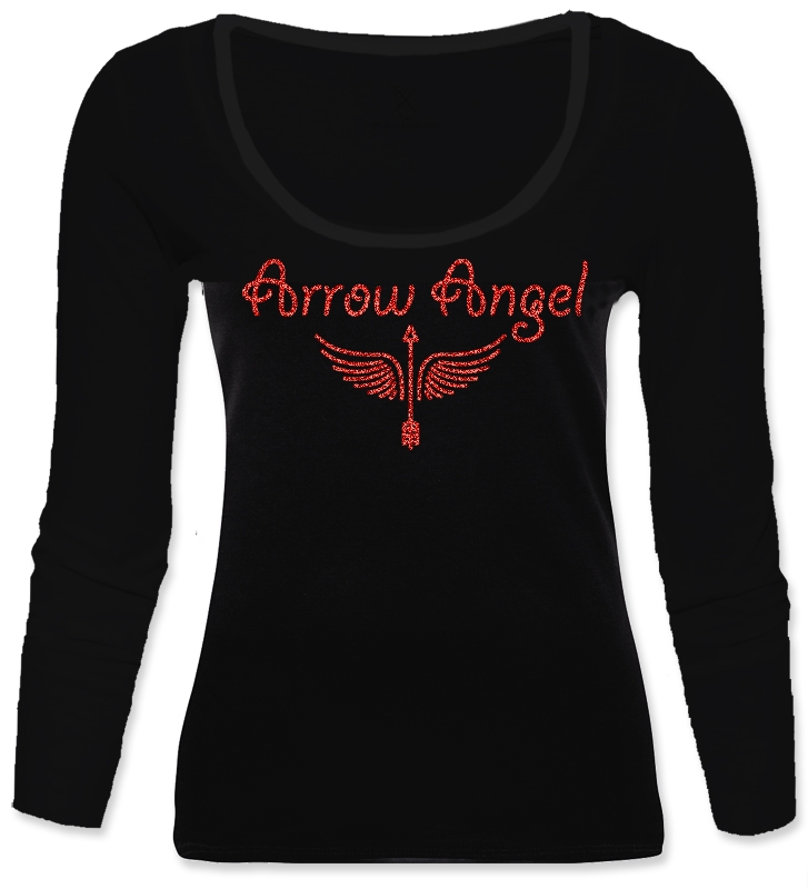 Arrow Angel Red Glitter S