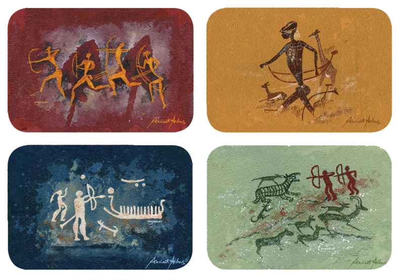 4 gemischte Tischsets - AncientArchers