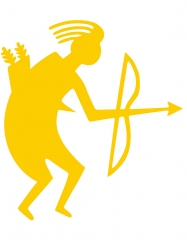 Archery Sticker TB Yellow filled