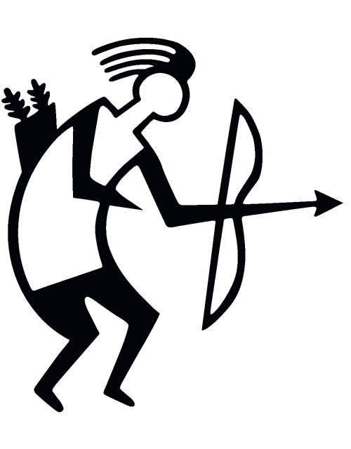 Archery Sticker TB black - outline