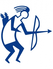 Archery Sticker TB Blue outline