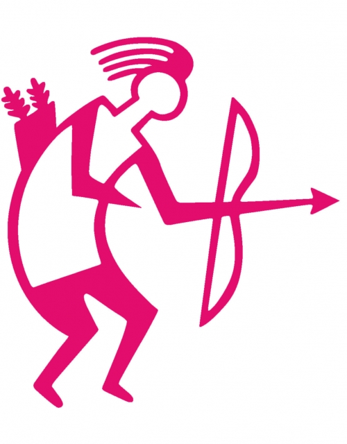 Archery Sticker TB Pink - outline